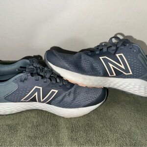 New Balance Navy and Light Pink Running Shoes